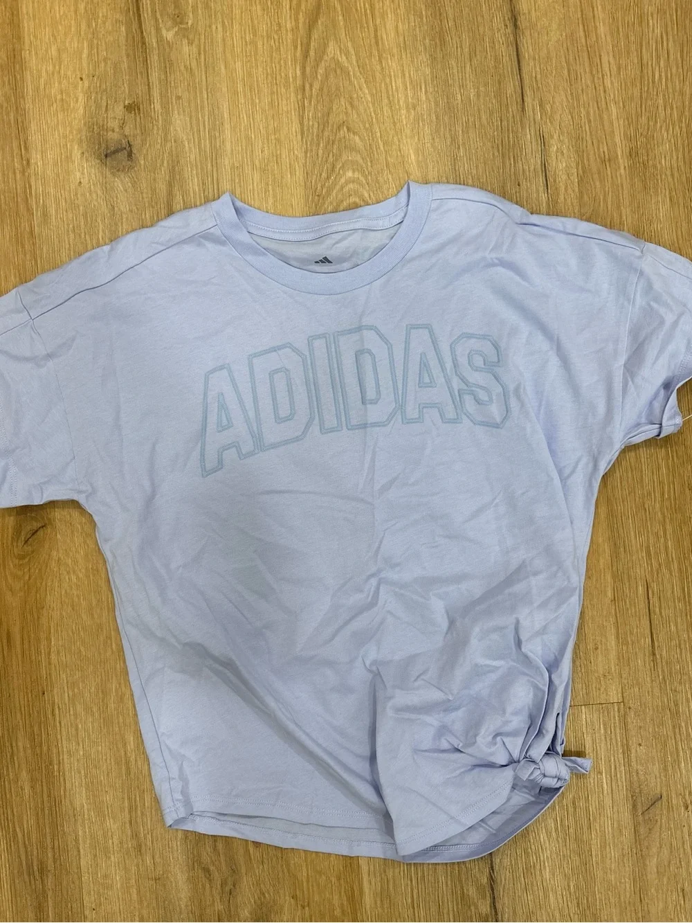 Adidas Girls' lightweight sporty athletic cute Light Lavender Graphic Tee